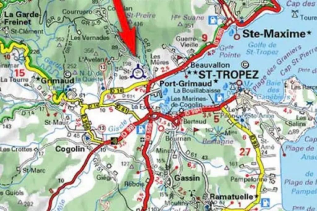 Les Restanques Cabriere 3123 Vue Mer 3 Chambres Grimaud Eksteriør bilde